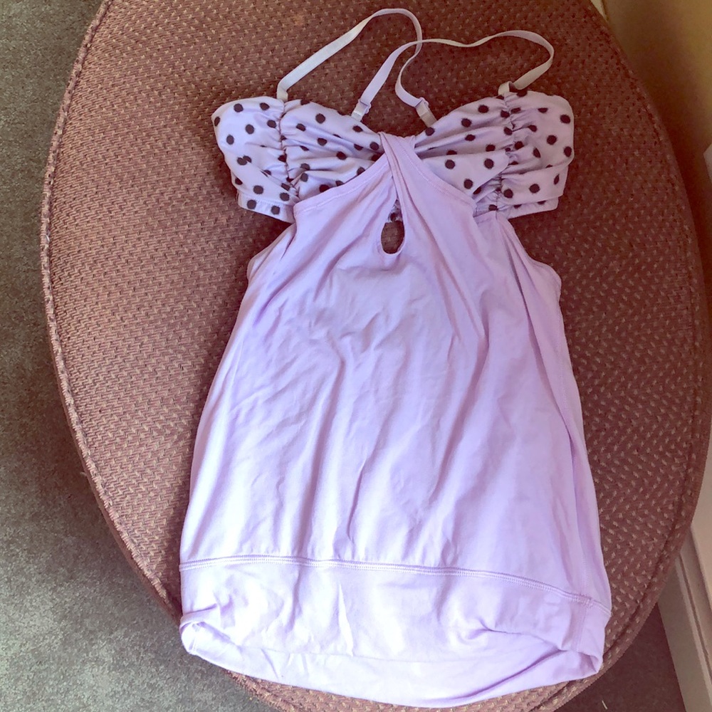 Lululemon purple flowy work our shirt